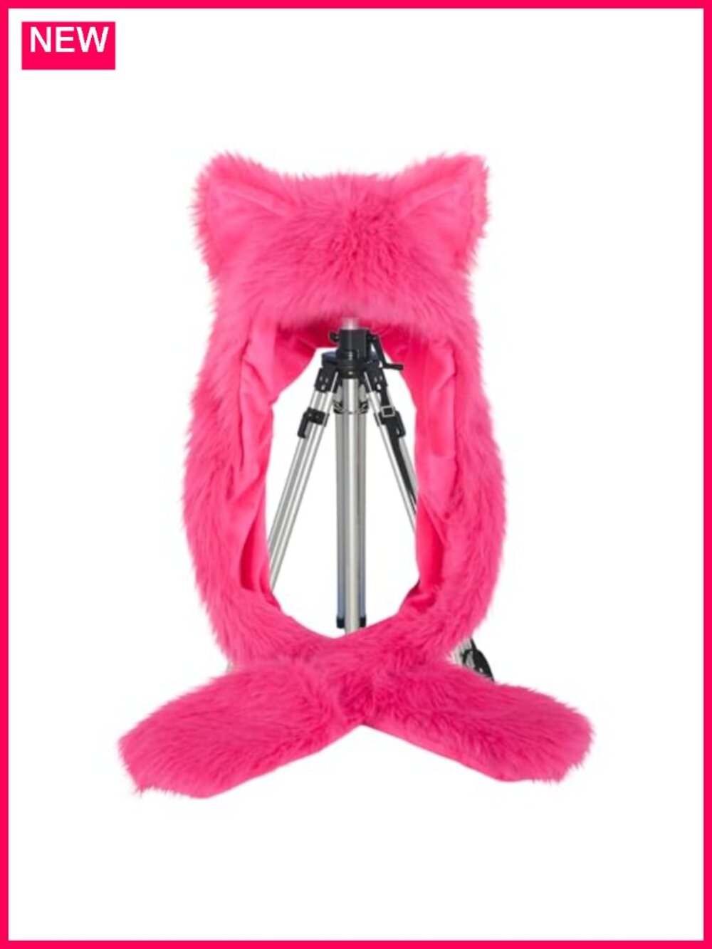 Faux Fur Plush Novelty Animal Hat 3-in-1 Winter Cosplay Costume Warm Cap